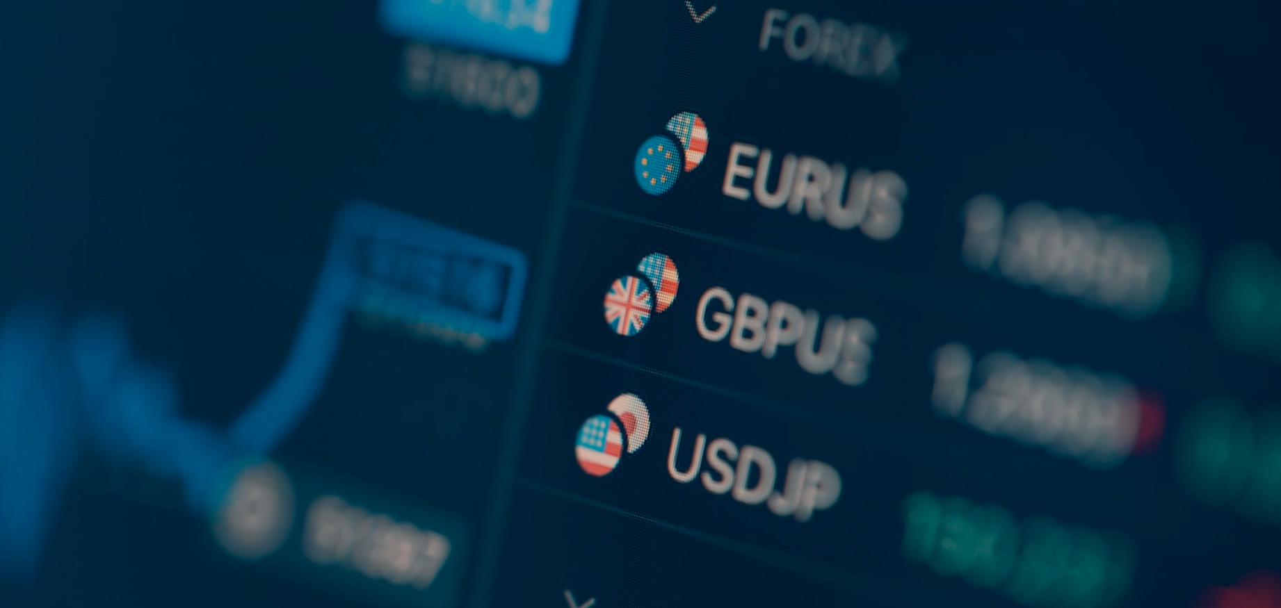 panel with flags of countries representing multi-currency