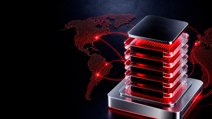 a stack of LEDs on a connected world map
