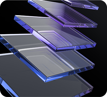 Stacked servers floating in the air